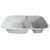 CP-8288 30oz Rectangular 2-Comp Plastic Container w/ Lids Combo