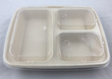 EB333 EccoCane 36oz 3-Compartment No PFAS Added Natural Bagasse Blend Container