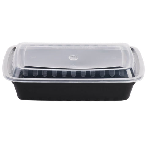 CP-868 28oz Rectangular Plastic Container w/ Lids Combo