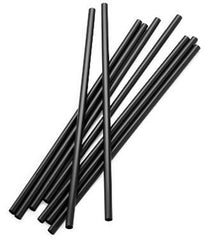 7 3/4" Plastic Straw Black