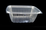 DART CH32DEF 32 oz. Clear Rectangular Plastic Container with Lid