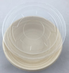 EB729 EccoCane 29oz 7" Round No PFAS Added Natural Bagasse Blend Container