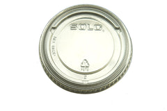 Eccoane L93mm/662TS Clear Flat Straw Slot Lid for Plastic Cold Cups