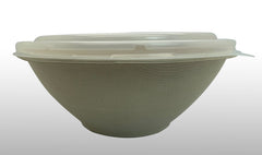 EB840 EccoCane 40oz 8" Round No PFAS Added Natural Bagasse Blend Container