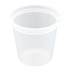 Eccocane 24oz Microwavable HD Plastic Deli Container Combo w/Lid